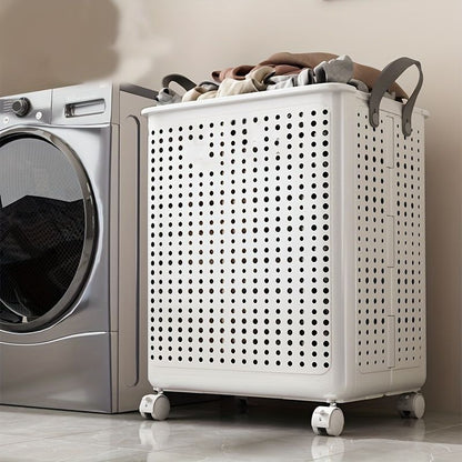 Foldable Laundry Basket With Wheels
