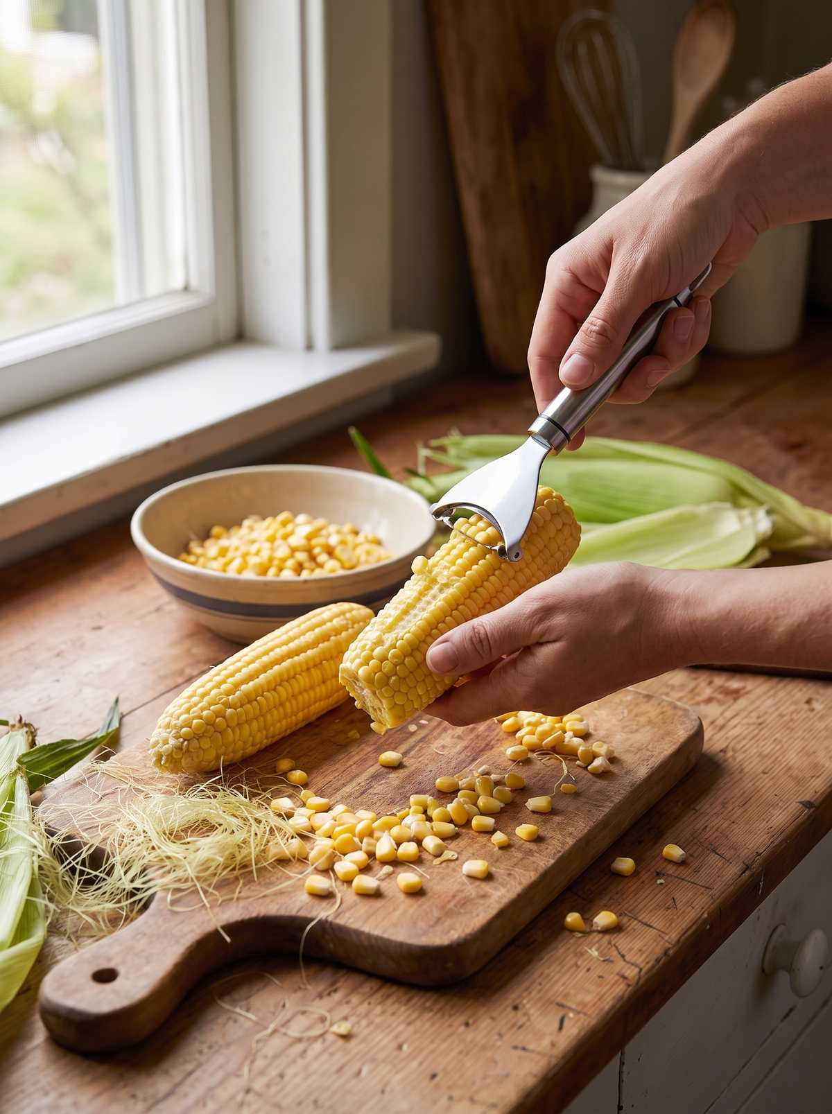 Super Fast Corn Peeler lifestyle 2