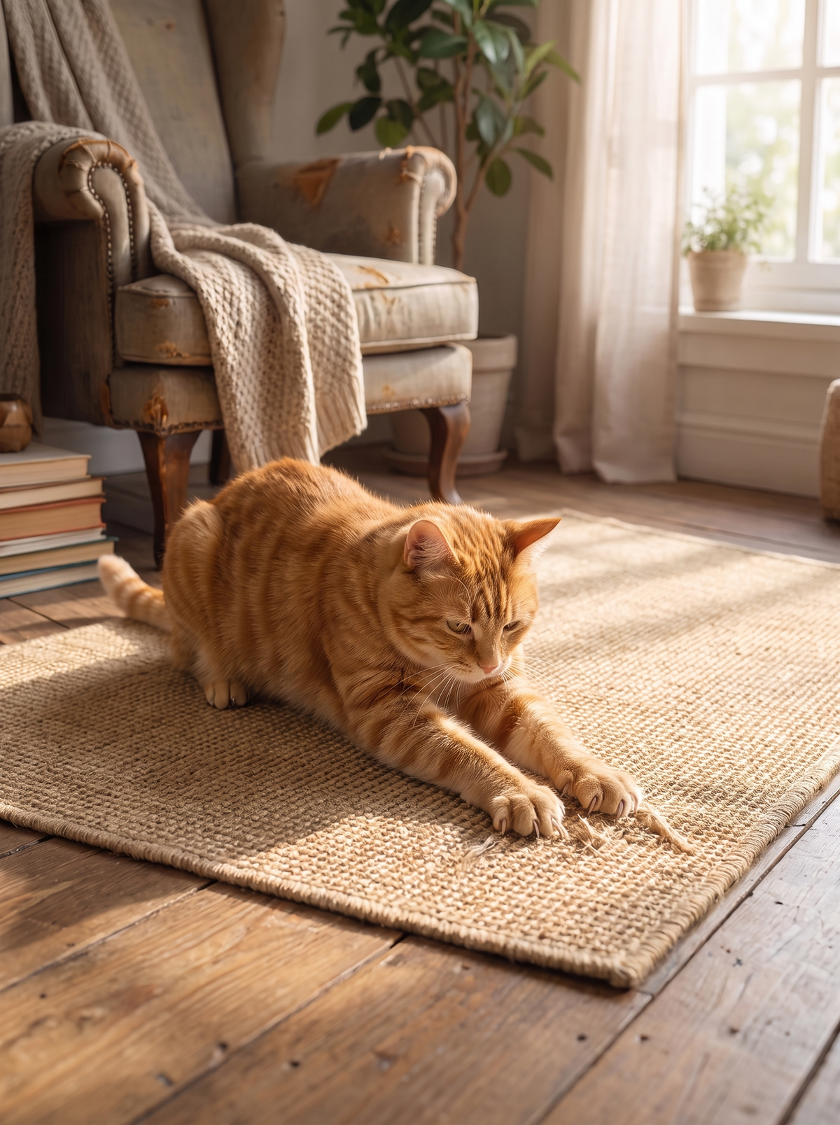 Sisal Cat Scratcher Mat lifestyle 1