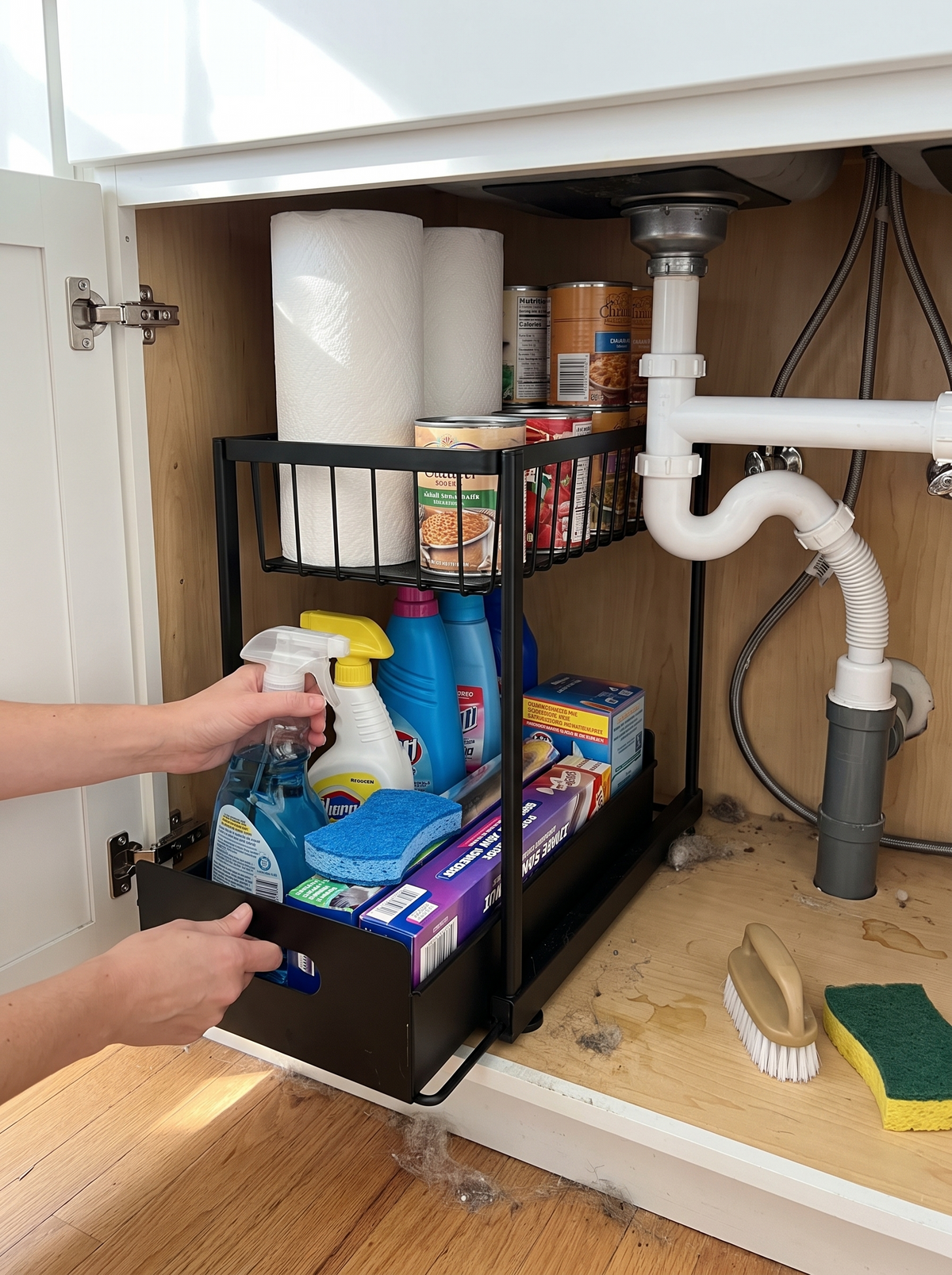 2 Tier Slide Out Under Sink Organizer lifestyle 3