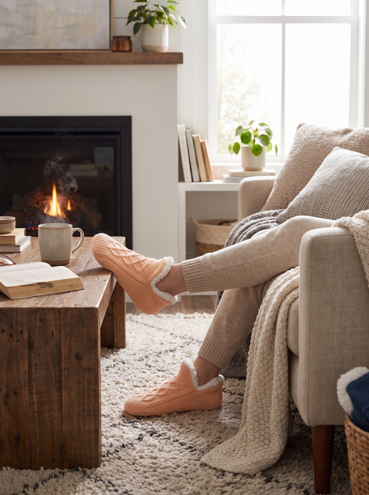 Non Slip Thermal Fleece Socks lifestyle 2