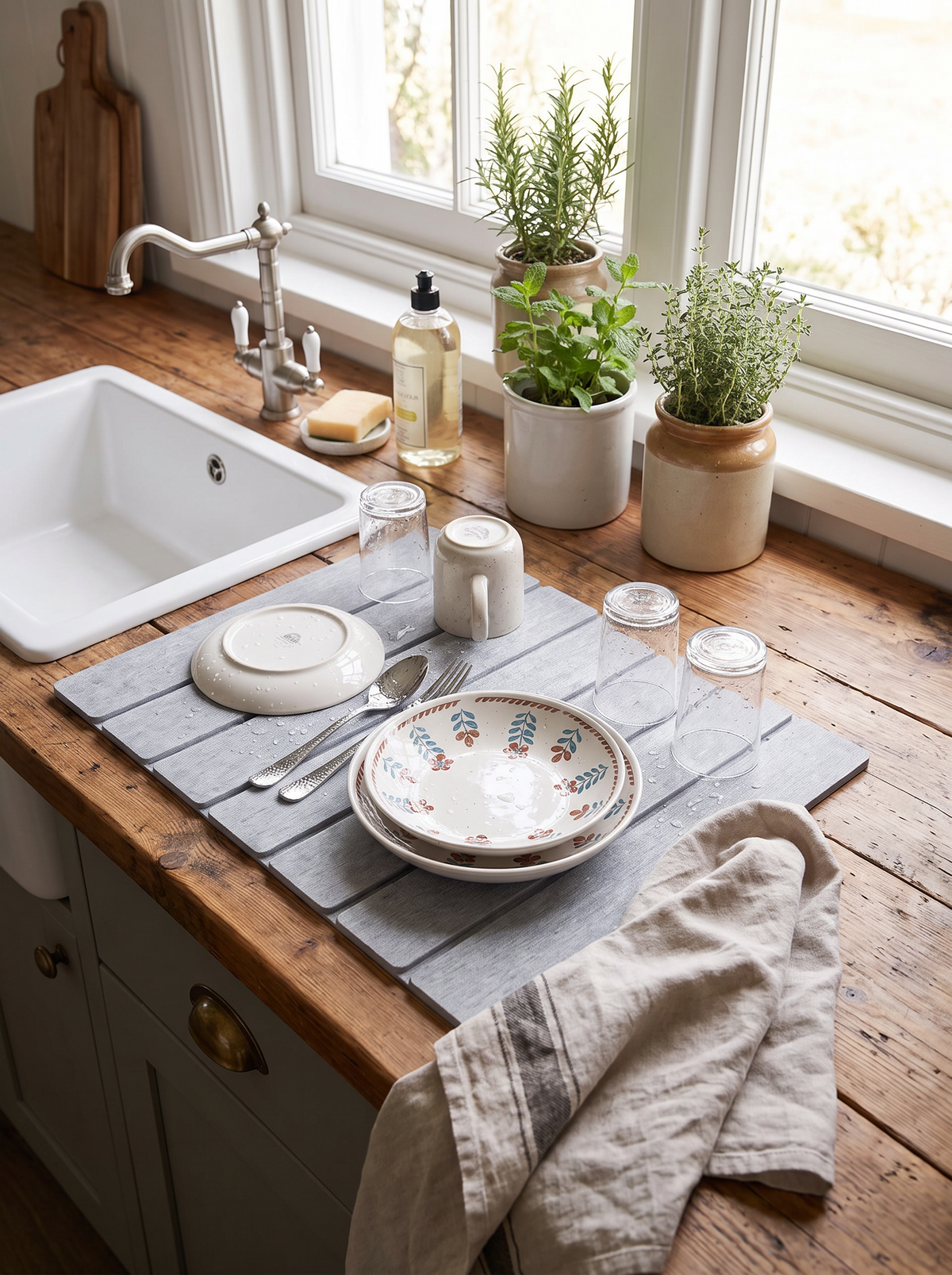 Foldable Diatomite Dish Drying Mat lifestyle 3