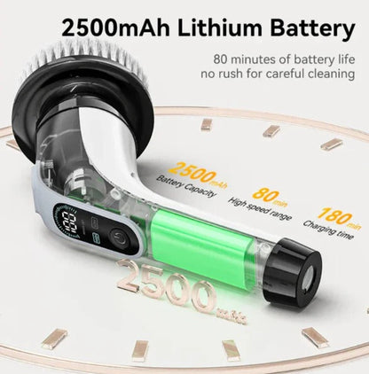 Cordless Electric Scrubber with 7 Brushes