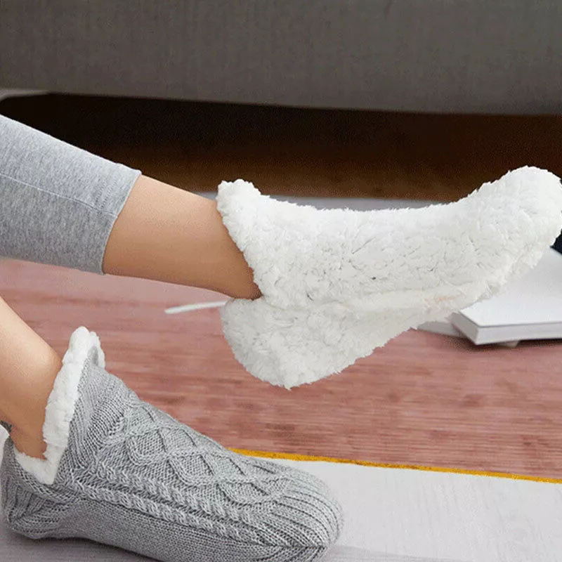 Non-Slip Thermal Fleece Socks for Women