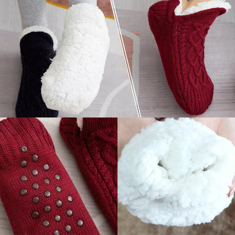 Non-Slip Thermal Fleece Socks for Women